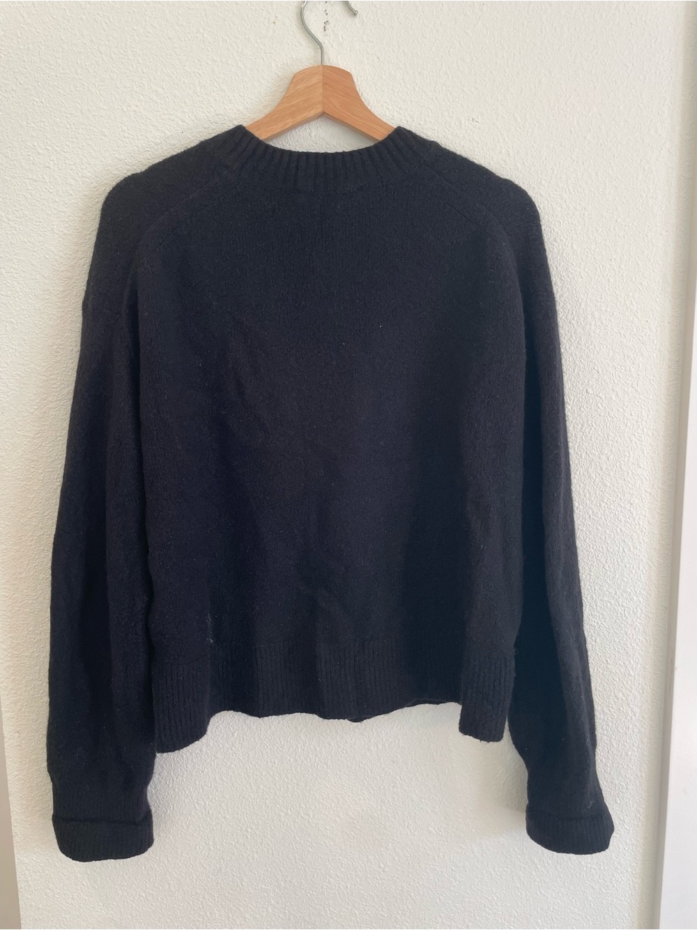Everlane black cotton alpaca wool knit sweater medium - Picture 2 of 3